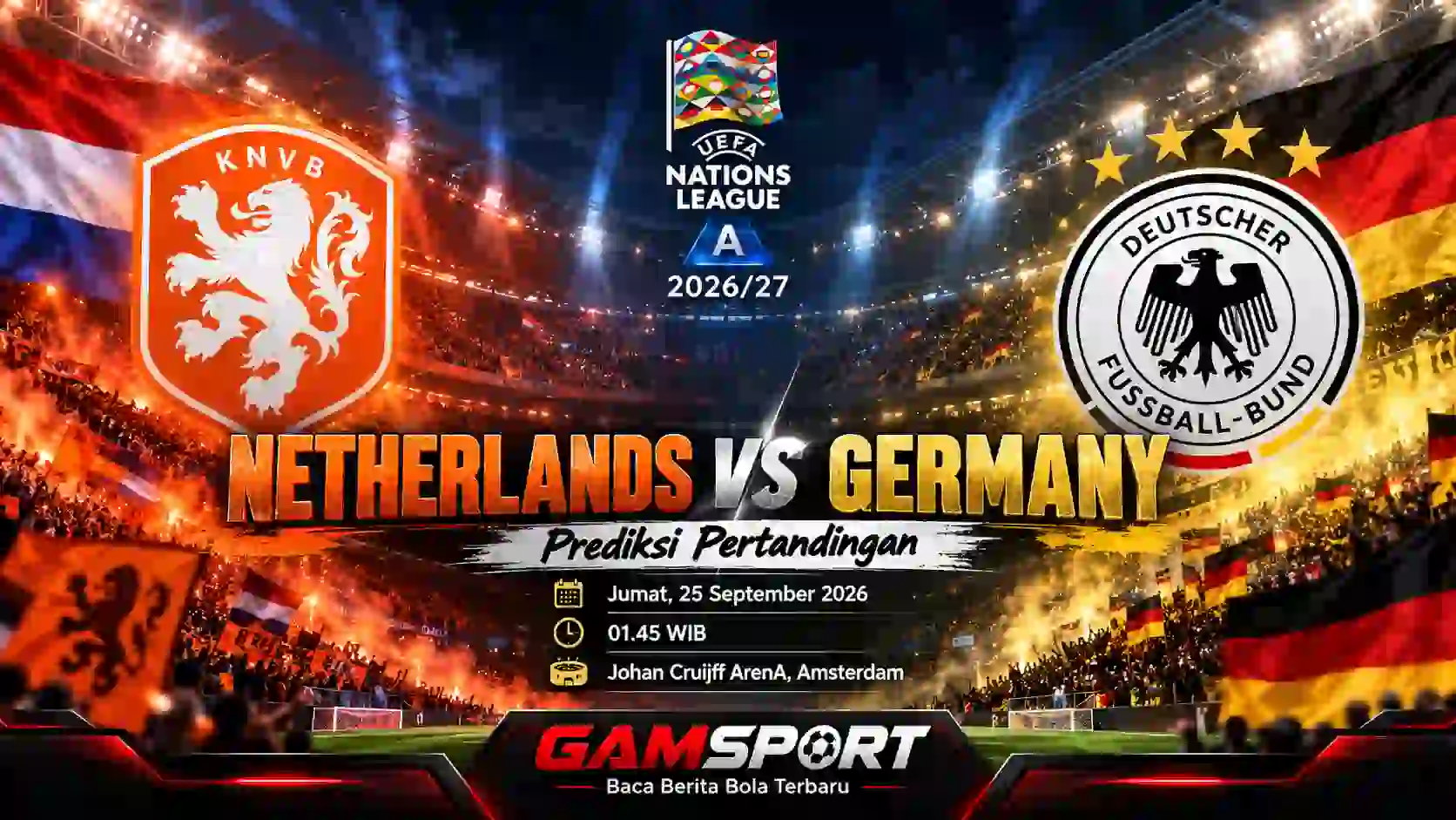 Netherlands vs Germany UEFA Nations League 2026/27