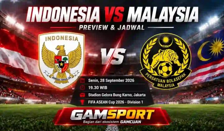 Indonesia vs Malaysia bertemu di FIFA ASEAN Cup 2026. Simak preview, kondisi tim, rekor pertemuan, jadwal, jam WIB, dan stadion.
