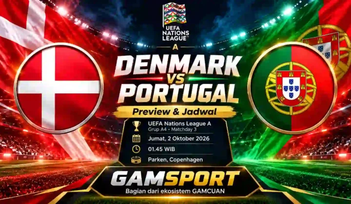 Denmark vs Portugal UEFA Nations League 2026 di Parken Copenhagen