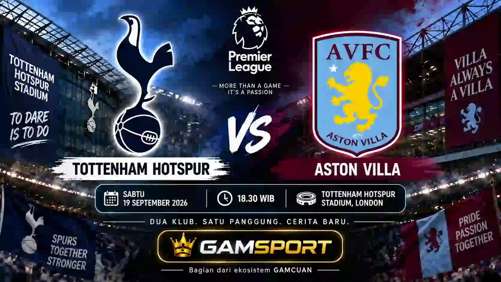 Prediksi Tottenham Hotspur vs Aston Villa English Premier League 2026/27