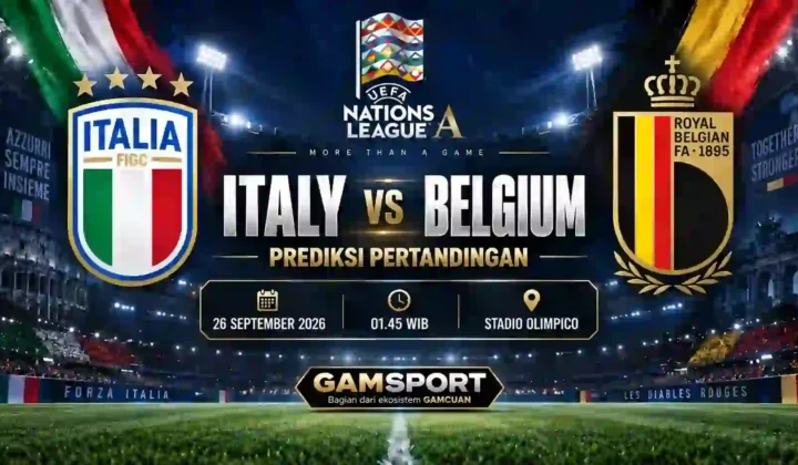 Prediksi Italy vs Belgium UEFA Nations League A 2026/27 di Stadio Olimpico Roma