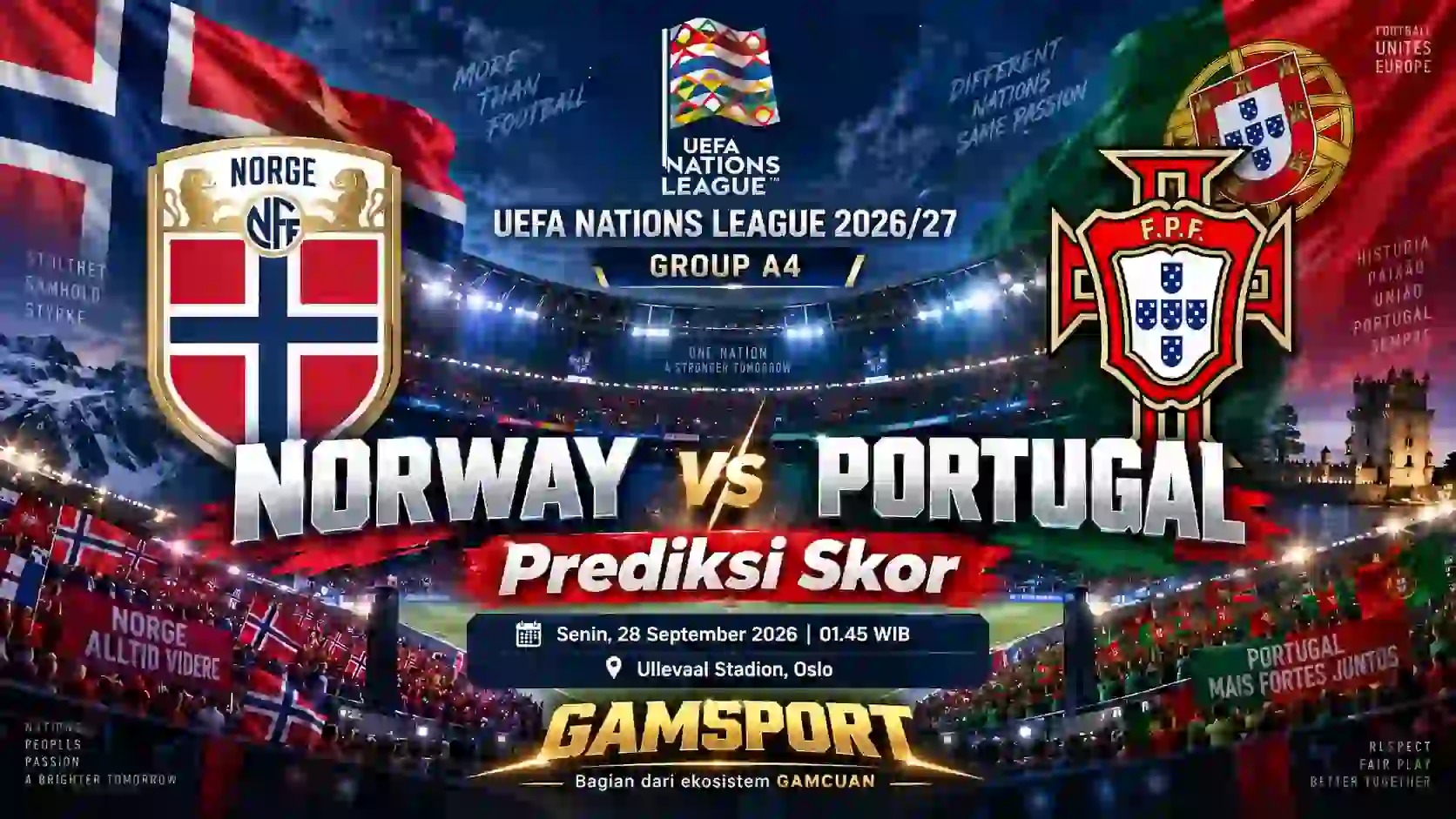 Prediksi Norway vs Portugal UEFA Nations League A 2026/27