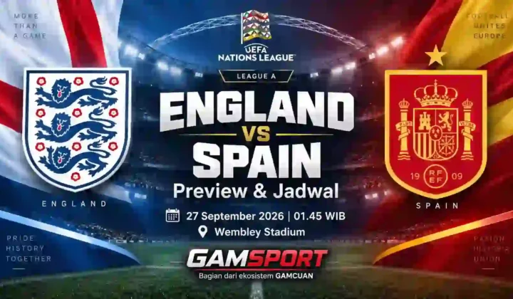 England vs Spain UEFA Nations League A 2026/27 di Wembley Stadium