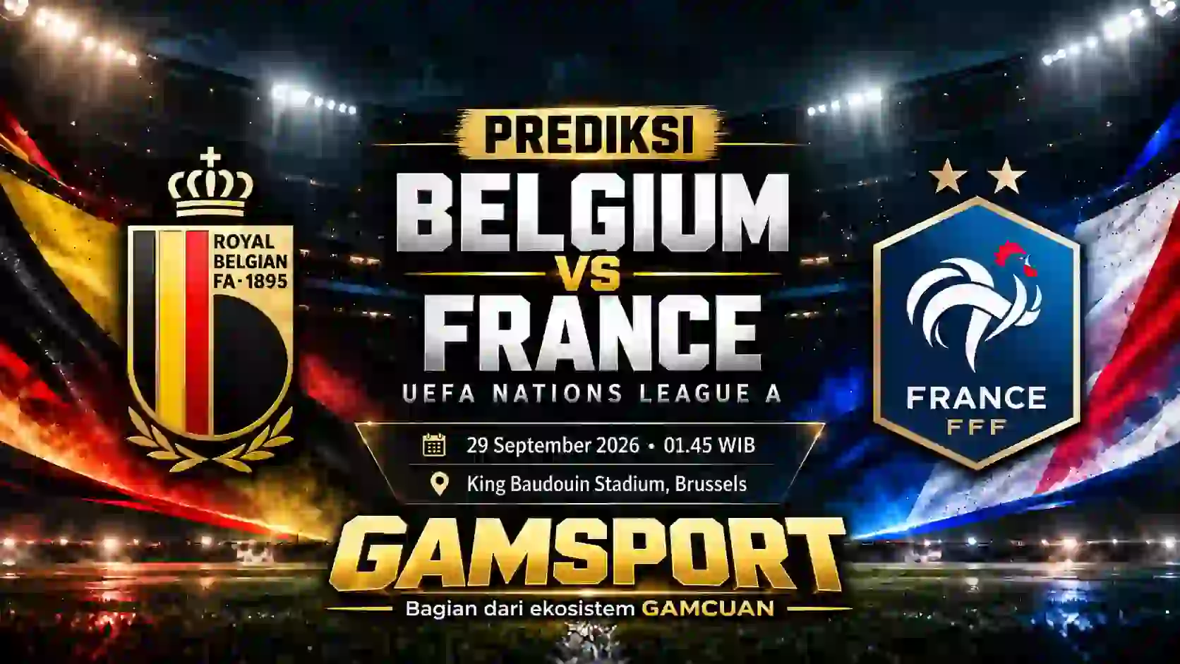 Prediksi Belgium vs France UEFA Nations League A 2026/27