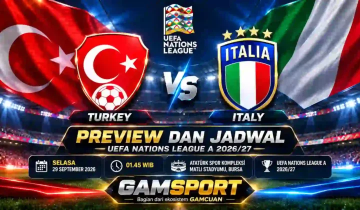 Turkey vs Italy UEFA Nations League A 2026/27 di Bursa