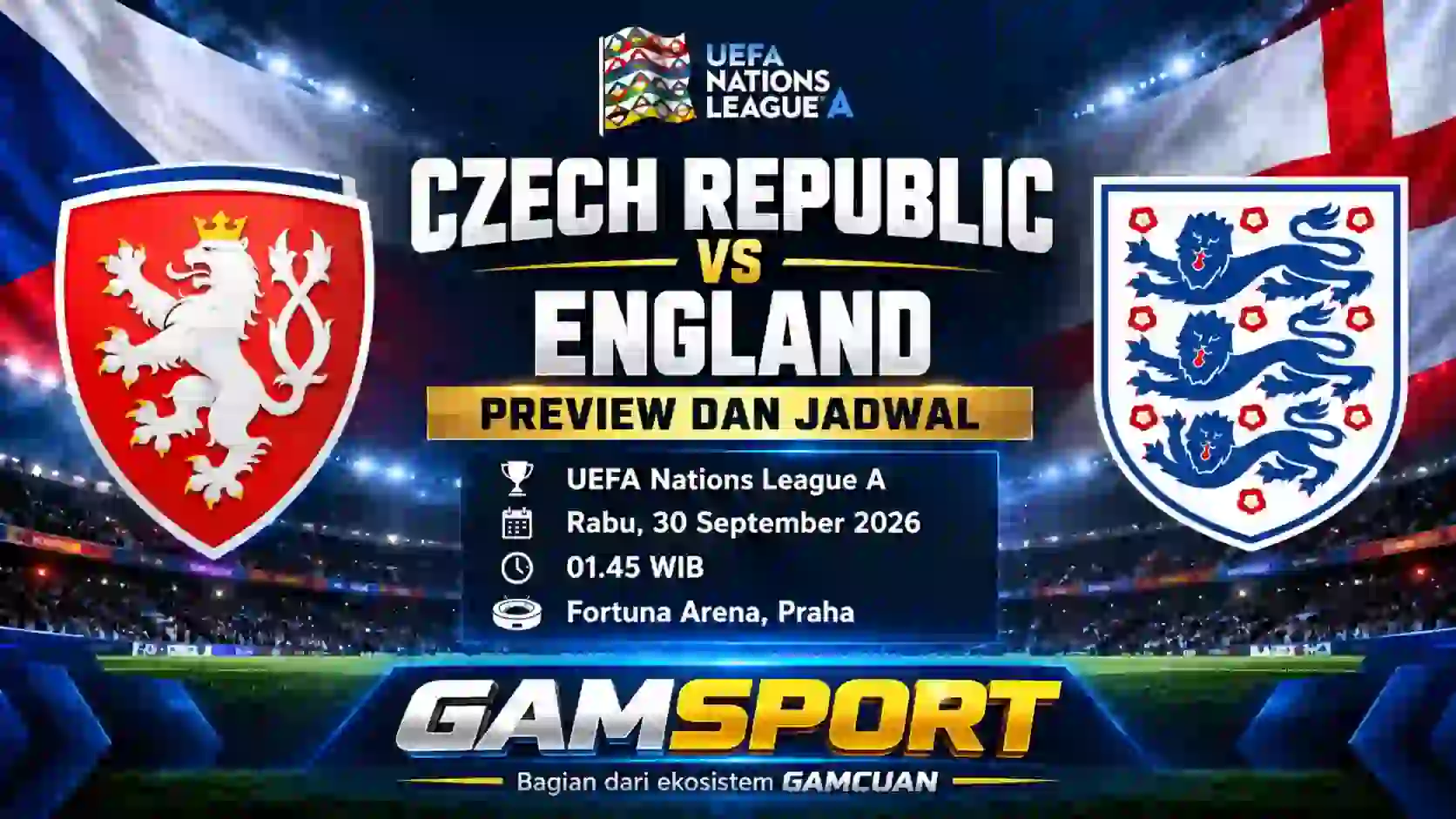 Czech Republic vs England UEFA Nations League A 2026/27