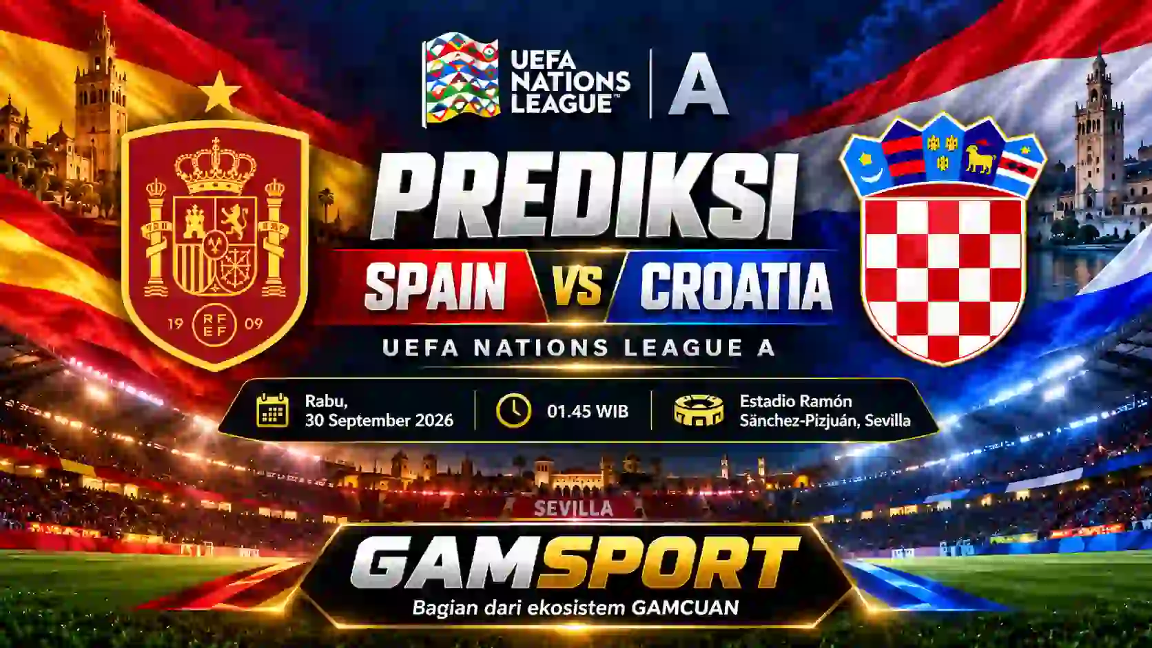 Prediksi Spain vs Croatia UEFA Nations League A 2026/27