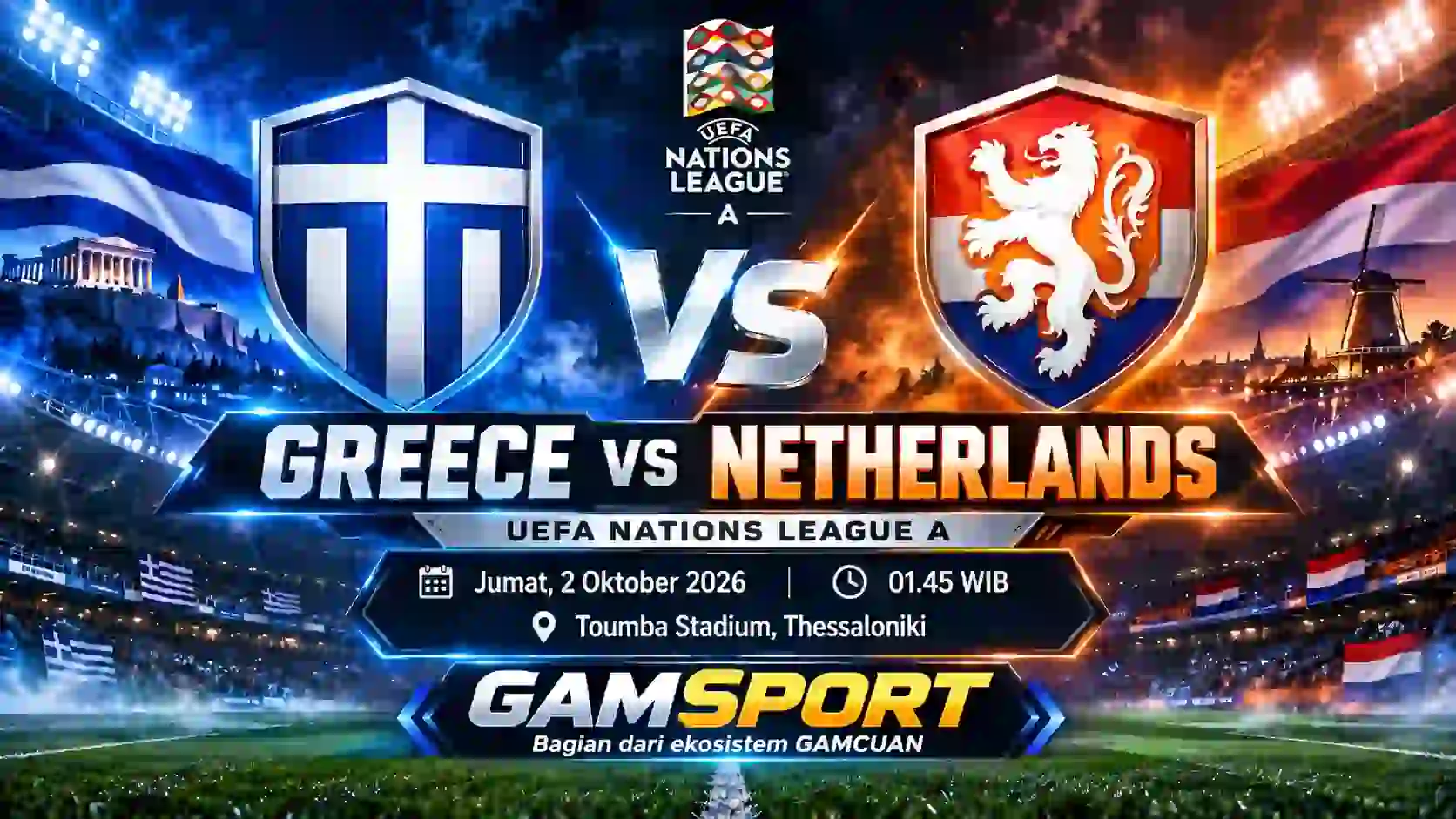 Prediksi Greece vs Netherlands UEFA Nations League A 2026