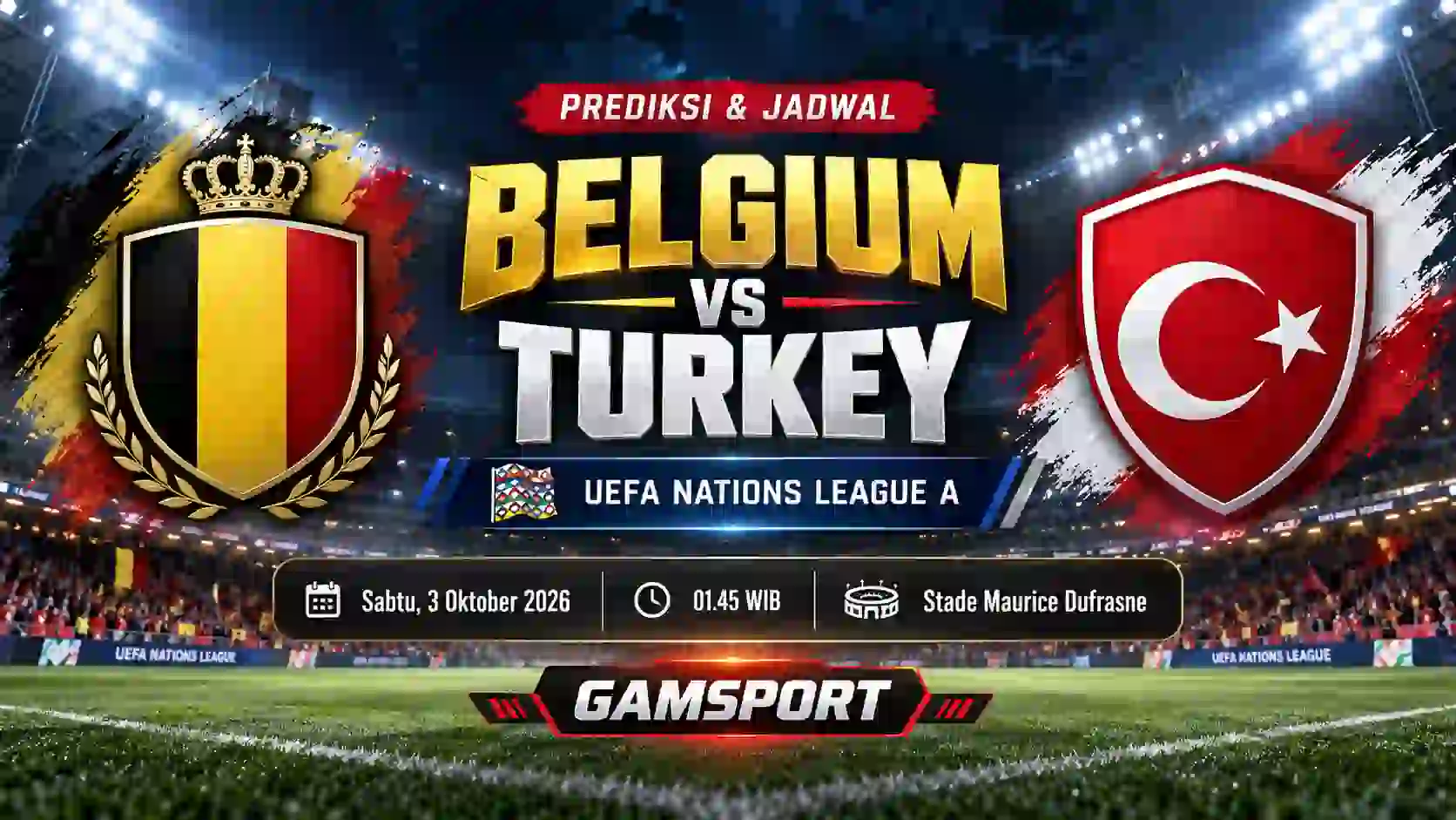 Prediksi Belgium vs Turkey UEFA Nations League A 2026