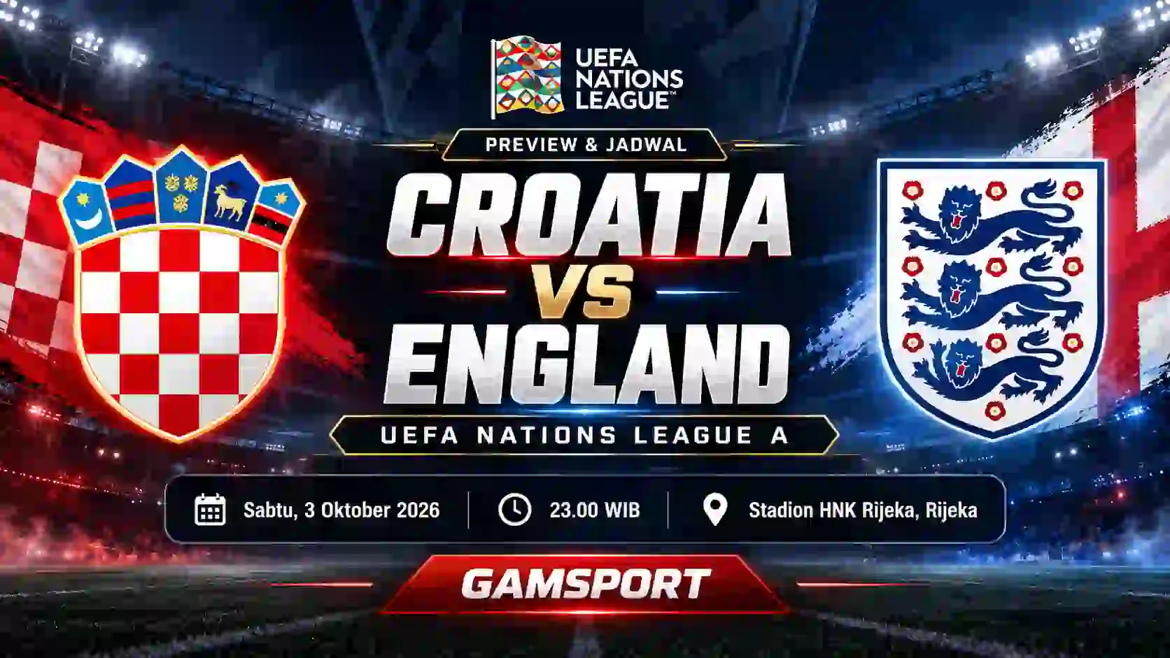 Croatia vs England UEFA Nations League 2026