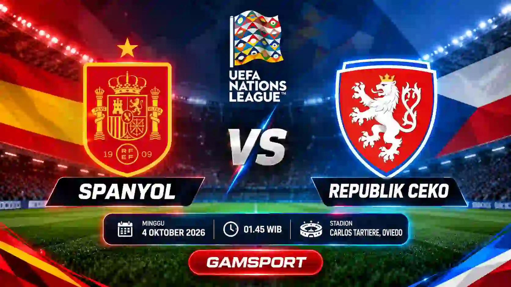 Spanyol vs Republik Ceko UEFA Nations League 2026